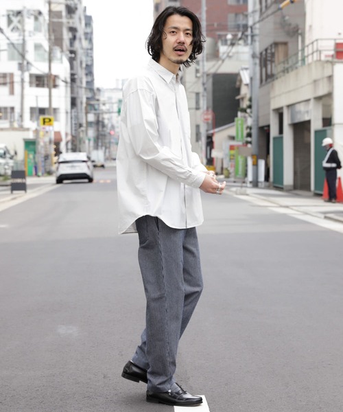 URBAN RESEARCH（アーバンリサーチ）の「ガーメントダイタイプライターシャツ（シャツ/ブラウス・メンズ・オフホワイト/カーキ/ブルー・M/L）」の4枚目の写真