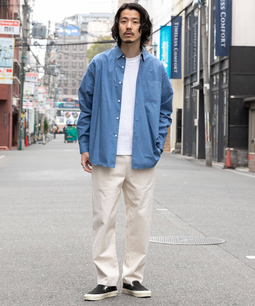 URBAN RESEARCH（アーバンリサーチ）の「ガーメントダイタイプライターシャツ（シャツ/ブラウス・メンズ・オフホワイト/カーキ/ブルー・M/L）」の10枚目の写真