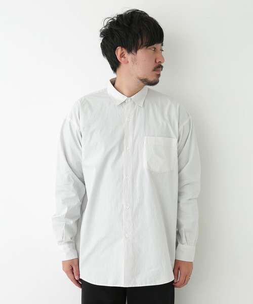 URBAN RESEARCH（アーバンリサーチ）の「ガーメントダイタイプライターシャツ（シャツ/ブラウス・メンズ・オフホワイト/カーキ/ブルー・M/L）」の13枚目の写真