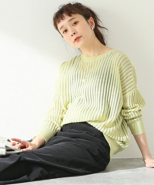 JOURNAL STANDARD(ジャーナルスタンダード)の「メッシュアミ2WAYプルオーバー(カーディガン/ボレロ)」|モスグリーン