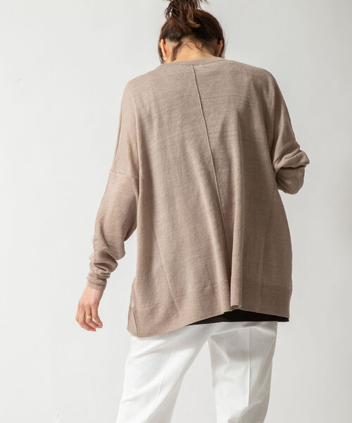 NOLLEY’S(ノーリーズ)の「ブルージュリネン100 Bigプルオーバーニット(ニット/セーター・レディース・ミント/ベージュ/ラベンダー・FREE)」の16枚目の写真