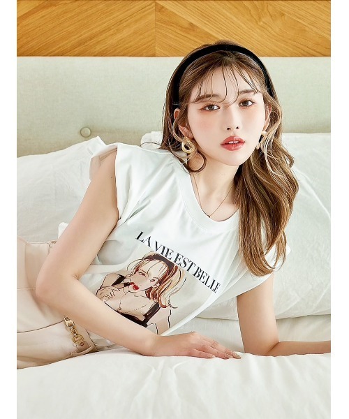 Darich（ダーリッチ）の「レディグラフィックTシャツ（Tシャツ/カットソー・レディース・アイボリー/ミント/パープル・FREE）」の13枚目の写真