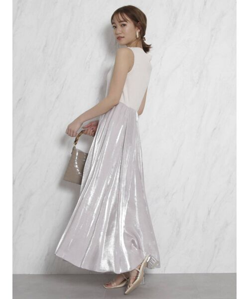 dazzlin（ダズリン）の「トウィンクルグロスフレアワンピース（ワンピース・レディース・グレー/グリーン/ブルー/ベージュ・FREE）」の16枚目の写真