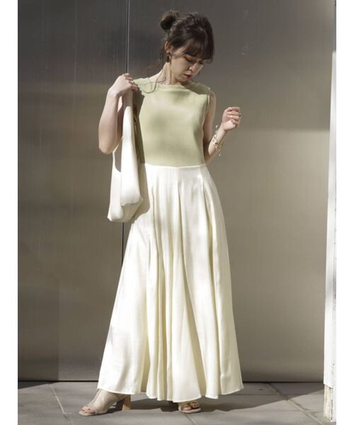 dazzlin（ダズリン）の「トウィンクルグロスフレアワンピース（ワンピース・レディース・グレー/グリーン/ブルー/ベージュ・FREE）」の19枚目の写真