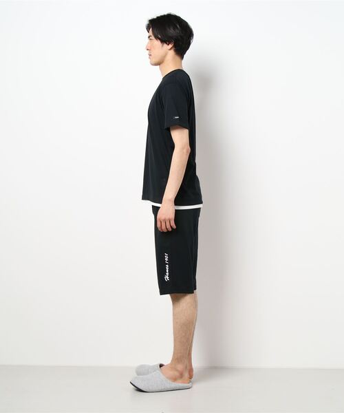 HANES（ヘインズ）の「【完売】 《HANES》ヘインズ　無地 天竺 半袖Tシャツ＆5分丈パンツ（ルームウェア/パジャマ・メンズ・ブラック/ネイビー/グレー/カーキ・LL/M/L）」の5枚目の写真