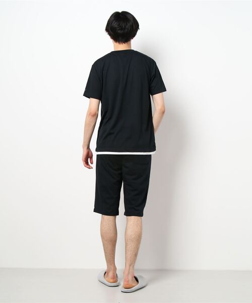 HANES（ヘインズ）の「【完売】 《HANES》ヘインズ　無地 天竺 半袖Tシャツ＆5分丈パンツ（ルームウェア/パジャマ・メンズ・ブラック/ネイビー/グレー/カーキ・LL/M/L）」の6枚目の写真