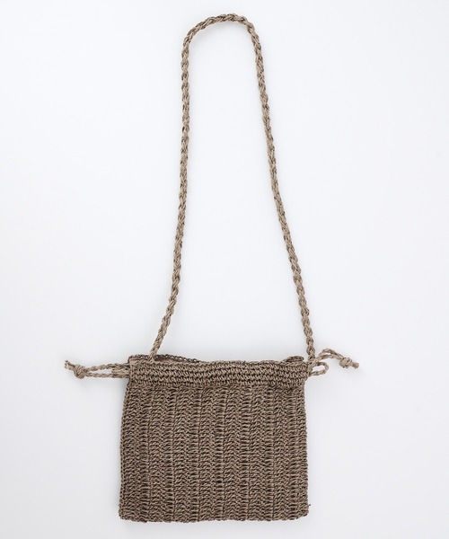 COLONY 2139（コロニートゥーワンスリーナイン）の「ペーパーミニ巾着バッグ/ショルダーバッグ（ショルダーバッグ・レディース・ブラック/アイボリー/ミント/グレイッシュベージュ・FREE）」の6枚目の写真