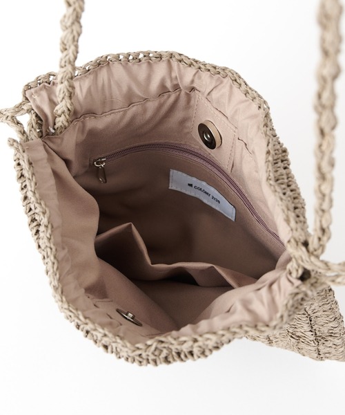 COLONY 2139（コロニートゥーワンスリーナイン）の「ペーパーミニ巾着バッグ/ショルダーバッグ（ショルダーバッグ・レディース・ブラック/アイボリー/ミント/グレイッシュベージュ・FREE）」の9枚目の写真