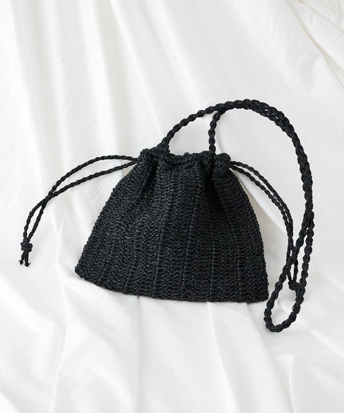 COLONY 2139（コロニートゥーワンスリーナイン）の「ペーパーミニ巾着バッグ/ショルダーバッグ（ショルダーバッグ・レディース・ブラック/アイボリー/ミント/グレイッシュベージュ・FREE）」の19枚目の写真