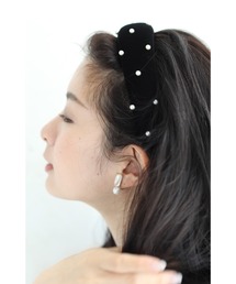 cawaii（カワイイ）の「（黒）艶めきパールのぷっくりカチューシャ ヘアバンド（カチューシャ）」