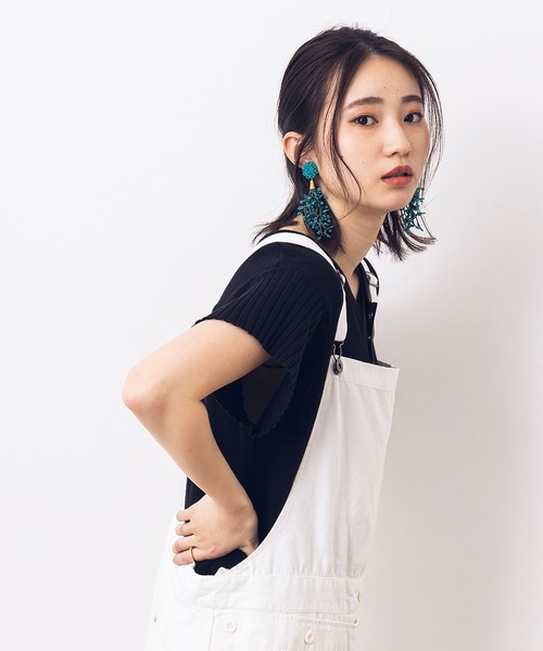 khakito（カーキト）の「綿100% 麻タッチ ヘンリーネックカットソー（Tシャツ/カットソー・レディース・ブラウン/オフホワイト/ブラック・FREE）」の17枚目の写真