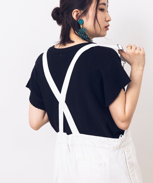 khakito（カーキト）の「綿100% 麻タッチ ヘンリーネックカットソー（Tシャツ/カットソー・レディース・ブラウン/オフホワイト/ブラック・FREE）」の18枚目の写真