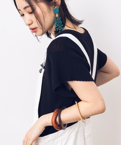 khakito（カーキト）の「綿100% 麻タッチ ヘンリーネックカットソー（Tシャツ/カットソー・レディース・ブラウン/オフホワイト/ブラック・FREE）」の20枚目の写真