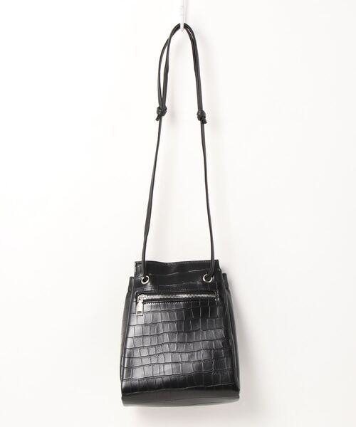 DEVICE（デバイス）の「【インフルエンサー もも × DEVICE コラボ】Rename フェイクレザー クロコ柄ショルダーバッグ（ショルダーバッグ・レディース・ブラック/ベージュ・FREE）」の12枚目の写真
