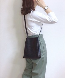 DEVICE | 【インフルエンサー もも × DEVICE コラボ】Rename フェイクレザー クロコ柄ショルダーバッグ(ショルダーバッグ)