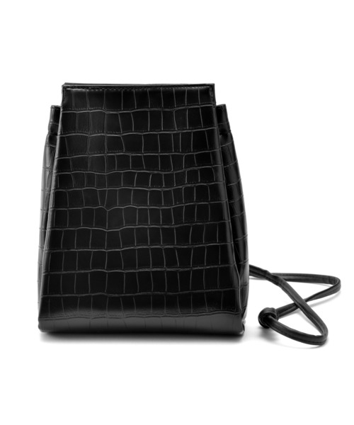 DEVICE（デバイス）の「【インフルエンサー もも × DEVICE コラボ】Rename フェイクレザー クロコ柄ショルダーバッグ（ショルダーバッグ・レディース・ブラック/ベージュ・FREE）」の20枚目の写真