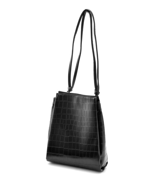 DEVICE（デバイス）の「【インフルエンサー もも × DEVICE コラボ】Rename フェイクレザー クロコ柄ショルダーバッグ（ショルダーバッグ・レディース・ブラック/ベージュ・FREE）」の22枚目の写真