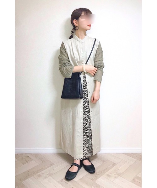 DEVICE（デバイス）の「【インフルエンサー もも × DEVICE コラボ】Rename フェイクレザー クロコ柄ショルダーバッグ（ショルダーバッグ・レディース・ブラック/ベージュ・FREE）」の6枚目の写真