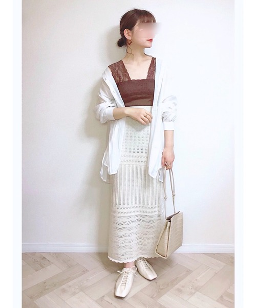 コラボ もも クロコ柄ショルダーバッグ ショルダーバッグ Device ディバイス のファッション Device バッグ セール インフルエンサー Device もも Rename フェイクレザー