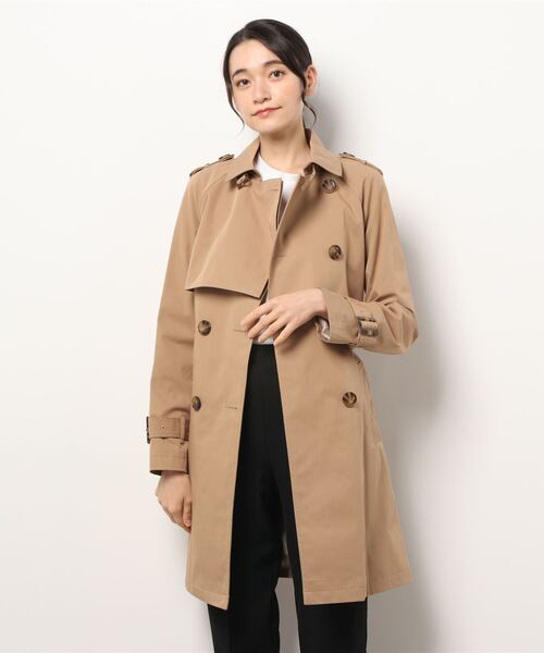 BENETTON (UNITED COLORS OF BENETTON)（ベネトンユナイテッドカラーズオブベネトン）の「ツイルオーバーサイズトレンチコート（トレンチコート・レディース・ネイビー/ベージュ・38/40/42/44）」の2枚目の写真