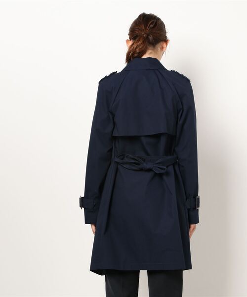 BENETTON (UNITED COLORS OF BENETTON)（ベネトンユナイテッドカラーズオブベネトン）の「ツイルオーバーサイズトレンチコート（トレンチコート・レディース・ネイビー/ベージュ・38/40/42/44）」の4枚目の写真