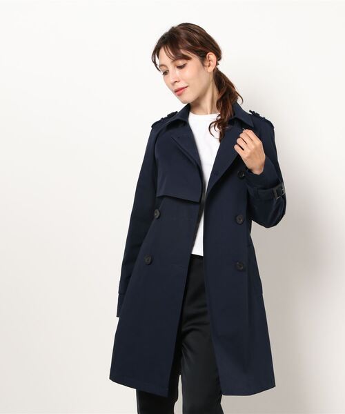 BENETTON (UNITED COLORS OF BENETTON)（ベネトンユナイテッドカラーズオブベネトン）の「ツイルオーバーサイズトレンチコート（トレンチコート・レディース・ネイビー/ベージュ・38/40/42/44）」の11枚目の写真