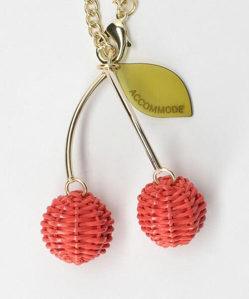 ACCOMMODE（アコモデ）の「＜ACCOMMODE＞ ラタン フルーツチャーム（キーホルダー・レディース・ピンク/ライム/イエロー・FREE）」の6枚目の写真