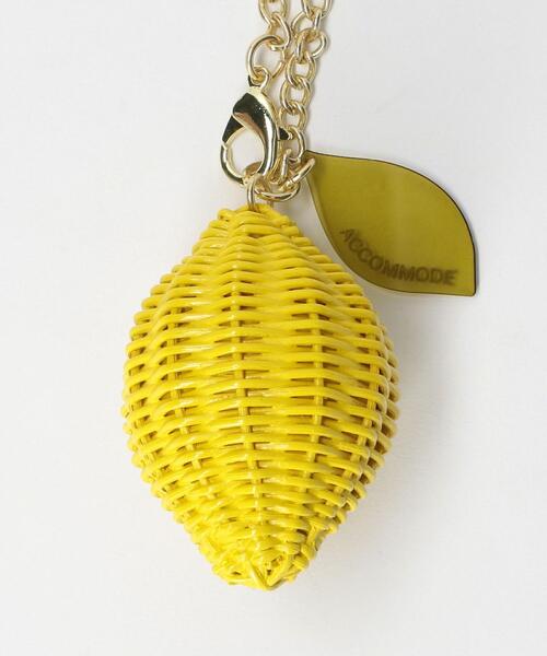 ACCOMMODE（アコモデ）の「＜ACCOMMODE＞ ラタン フルーツチャーム（キーホルダー・レディース・ピンク/ライム/イエロー・FREE）」の9枚目の写真