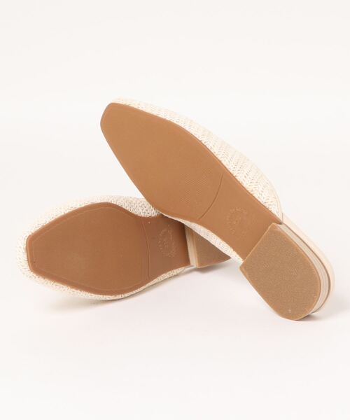 BLUEEAST（ブルーイースト）の「ストロー調メッシュフラットサンダル ミュール（サンダル・レディース・ブラック/オフホワイト・MEDIUM/LARGE）」の4枚目の写真