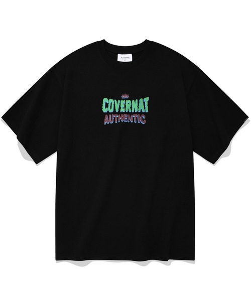 COVERNAT(カバーナット)の「【COVERNAT】RETRO PIXEL LOGO S/S TEE / カバーナット レトロ ピクセル ロゴ Tシャツ(Tシャツ/カットソー・メンズ・ブラック/ホワイト・MEDIUM/SMALL/X-LARGE/LARGE)」の1枚目の写真