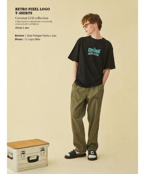 COVERNAT(カバーナット)の「【COVERNAT】RETRO PIXEL LOGO S/S TEE / カバーナット レトロ ピクセル ロゴ Tシャツ(Tシャツ/カットソー・メンズ・ブラック/ホワイト・MEDIUM/SMALL/X-LARGE/LARGE)」の3枚目の写真