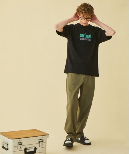 COVERNAT(カバーナット)の「【COVERNAT】RETRO PIXEL LOGO S/S TEE / カバーナット レトロ ピクセル ロゴ Tシャツ(Tシャツ/カットソー・メンズ・ブラック/ホワイト・MEDIUM/SMALL/X-LARGE/LARGE)」の4枚目の写真