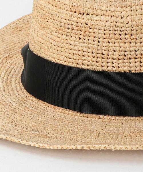 green label relaxing（グリーンレーベルリラクシング）の「CFC ラフィア リボン 2WAY ハット（ハット・レディース・ナチュラル・FREE）」の8枚目の写真