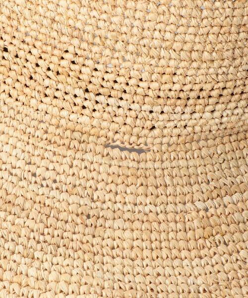 green label relaxing（グリーンレーベルリラクシング）の「CFC ラフィア リボン 2WAY ハット（ハット・レディース・ナチュラル・FREE）」の10枚目の写真