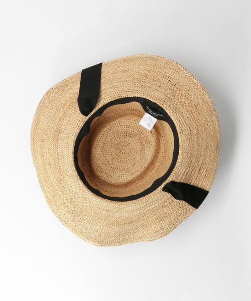 green label relaxing（グリーンレーベルリラクシング）の「CFC ラフィア リボン 2WAY ハット（ハット・レディース・ナチュラル・FREE）」の12枚目の写真