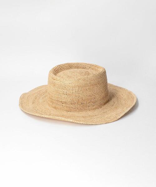 green label relaxing（グリーンレーベルリラクシング）の「CFC ラフィア リボン 2WAY ハット（ハット・レディース・ナチュラル・FREE）」の14枚目の写真