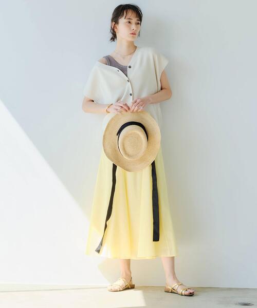 green label relaxing（グリーンレーベルリラクシング）の「CFC ラフィア リボン 2WAY ハット（ハット・レディース・ナチュラル・FREE）」の18枚目の写真