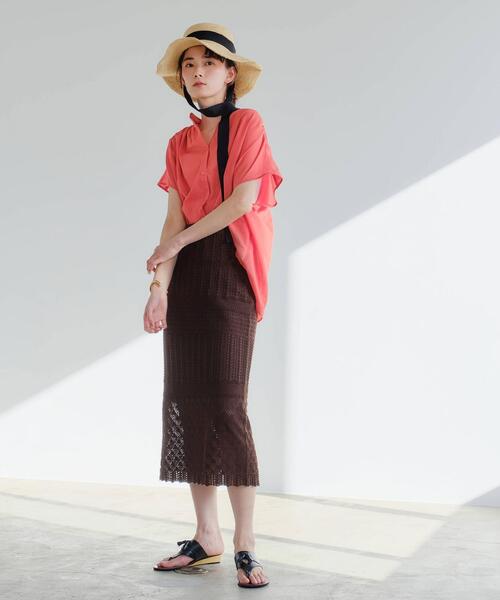 green label relaxing（グリーンレーベルリラクシング）の「CFC ラフィア リボン 2WAY ハット（ハット・レディース・ナチュラル・FREE）」の20枚目の写真