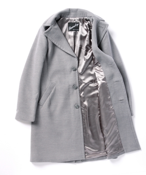 BEAMS BOY（ビームスボーイ）の「BEAMS BOY / チェスターコート **（チェスターコート・レディース・ライトグレー/ブラック・ONE SIZE）」の7枚目の写真