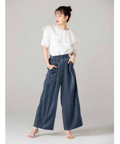 fifth calin(フィフスカラン)の「ラッフルカラーブラウス(シャツ/ブラウス・レディース・ホワイト/ブラック・MEDIUM)」の22枚目の写真