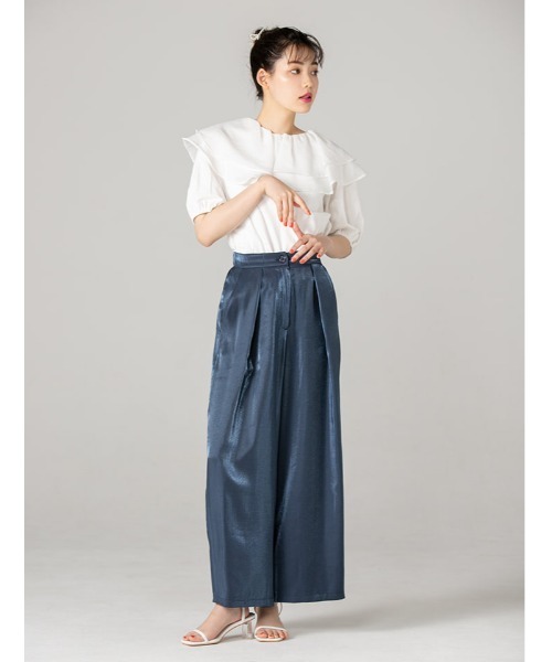 fifth calin(フィフスカラン)の「ラッフルカラーブラウス(シャツ/ブラウス・レディース・ホワイト/ブラック・MEDIUM)」の21枚目の写真
