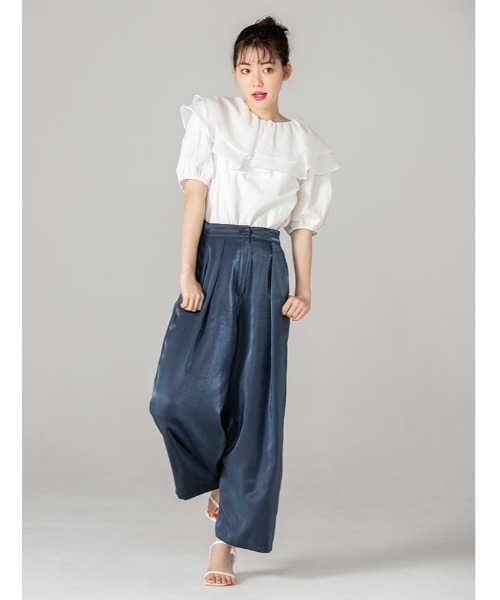 fifth calin(フィフスカラン)の「ラッフルカラーブラウス(シャツ/ブラウス・レディース・ホワイト/ブラック・MEDIUM)」の20枚目の写真
