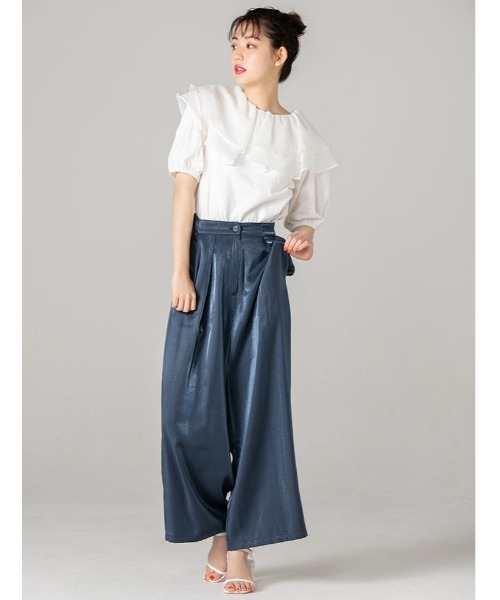 fifth calin(フィフスカラン)の「ラッフルカラーブラウス(シャツ/ブラウス・レディース・ホワイト/ブラック・MEDIUM)」の19枚目の写真