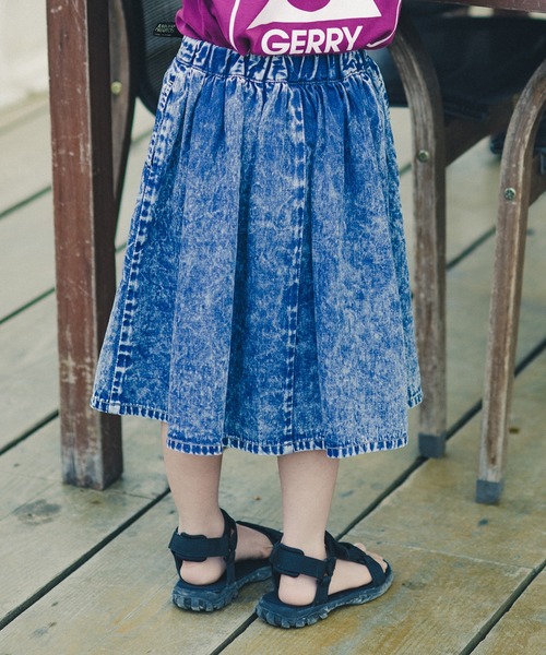 RADCHAP（ラッドチャップ）の「デニムギャザースカート（デニムスカート・キッズ・サックスブルー/グレー・XL/M/L/S）」の12枚目の写真