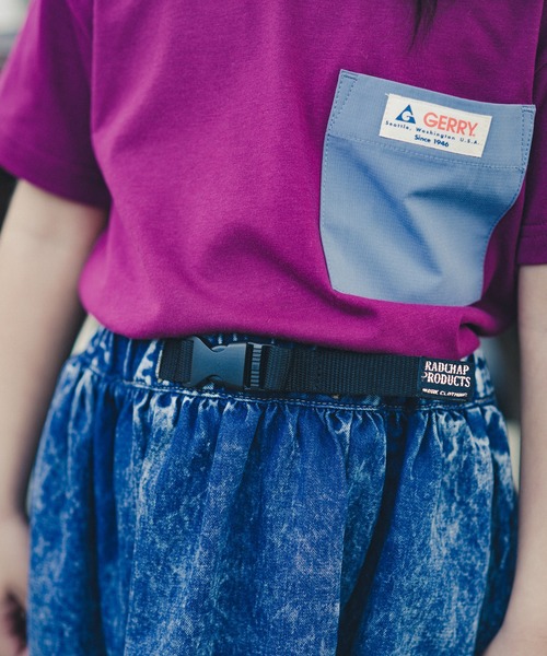 RADCHAP（ラッドチャップ）の「デニムギャザースカート（デニムスカート・キッズ・サックスブルー/グレー・XL/M/L/S）」の16枚目の写真