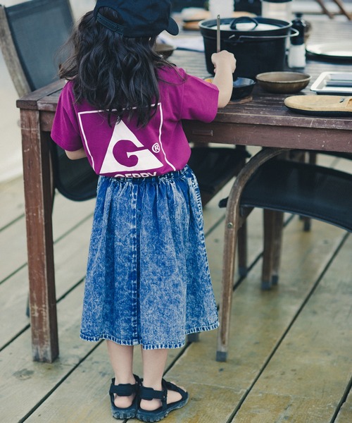 RADCHAP（ラッドチャップ）の「デニムギャザースカート（デニムスカート・キッズ・サックスブルー/グレー・XL/M/L/S）」の7枚目の写真