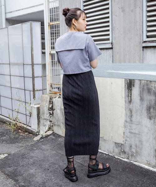 RASVOA（ラスボア）の「オープンカラーセーラーシャツ（シャツ/ブラウス・レディース・ブラック/オフホワイト/ブラック系その他・FREE）」の9枚目の写真