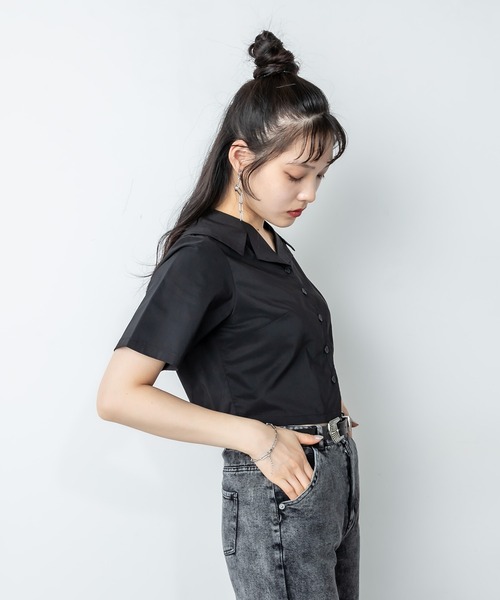 RASVOA（ラスボア）の「オープンカラーセーラーシャツ（シャツ/ブラウス・レディース・ブラック/オフホワイト/ブラック系その他・FREE）」の20枚目の写真