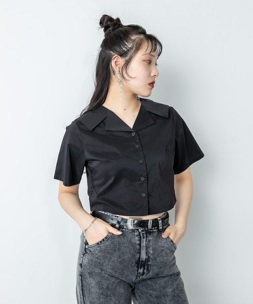 RASVOA（ラスボア）の「オープンカラーセーラーシャツ（シャツ/ブラウス・レディース・ブラック/オフホワイト/ブラック系その他・FREE）」の19枚目の写真