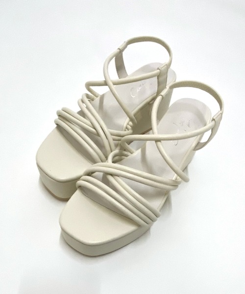 AS KNOW AS PINKY（アズノゥアズピンキー）の「厚底チューブサンダル（サンダル・レディース・ブラック/パープル/アイボリー・M/L）」の8枚目の写真